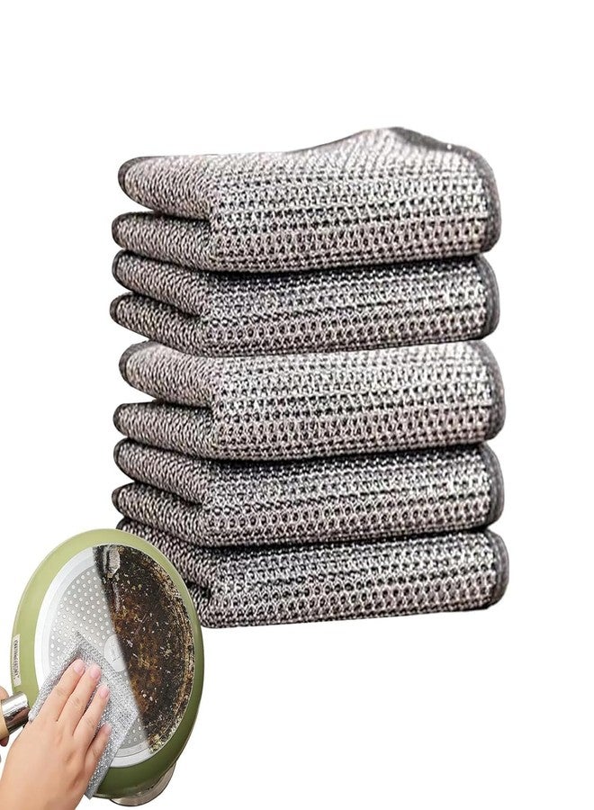 Catron Pack of 20 Multipurpose Wire Dishwashing Rags for Dry and Wet Stainless Steel Scrubber 2 Layer Non-Scratch Mesh Wire Dish Cleaning Scrubber Cloths or Washing Dishes Sin - Image 5